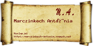 Marczinkech Antónia névjegykártya
